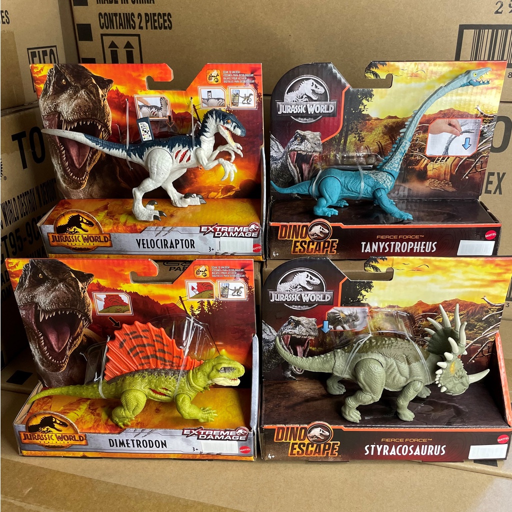 Mattel Jurassic World Dominion / Velociraptor Dimetrodon Pyroraptor ...
