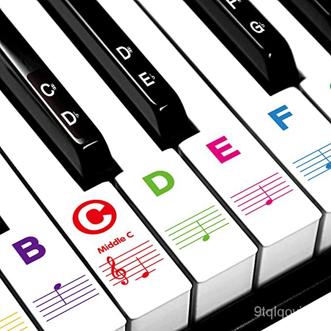 Lowest price】KAWES Piano Stickers for Beginners 88/76/61/54/49/37 Keys - Piano  Keyboard Stickers Ea