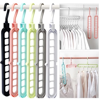 HOUSE DAY Black Magic Space Saving Hangers, Premium Smart Hanger Hooks,  Sturdy Cascading Hangers with 5 Holes for Heavy Clothes, Closet Organizers  and