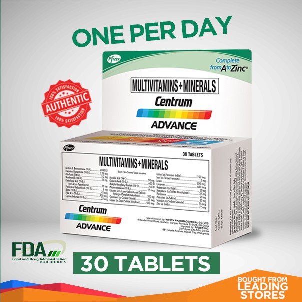 Centrum Advance Multivitamins and Minerals 30 Tablets Shopee Philippines