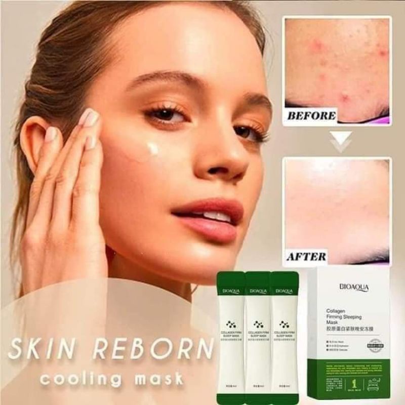 ORIGINAL BIOAQUA COLLAGEN FIRMING SLEEPING MASK per piece Shopee