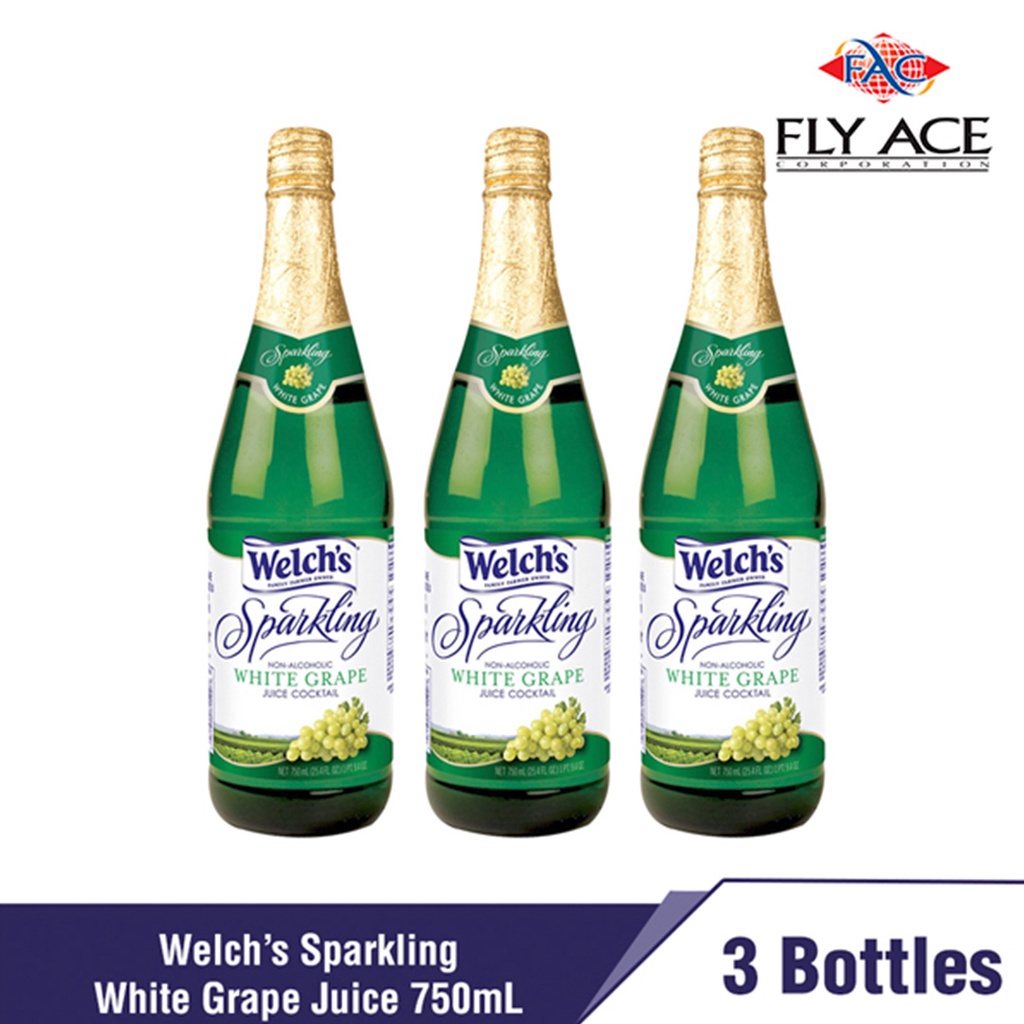 Welch's Sparkling White Grape Juice Cocktail 25.4oz x 3 Shopee