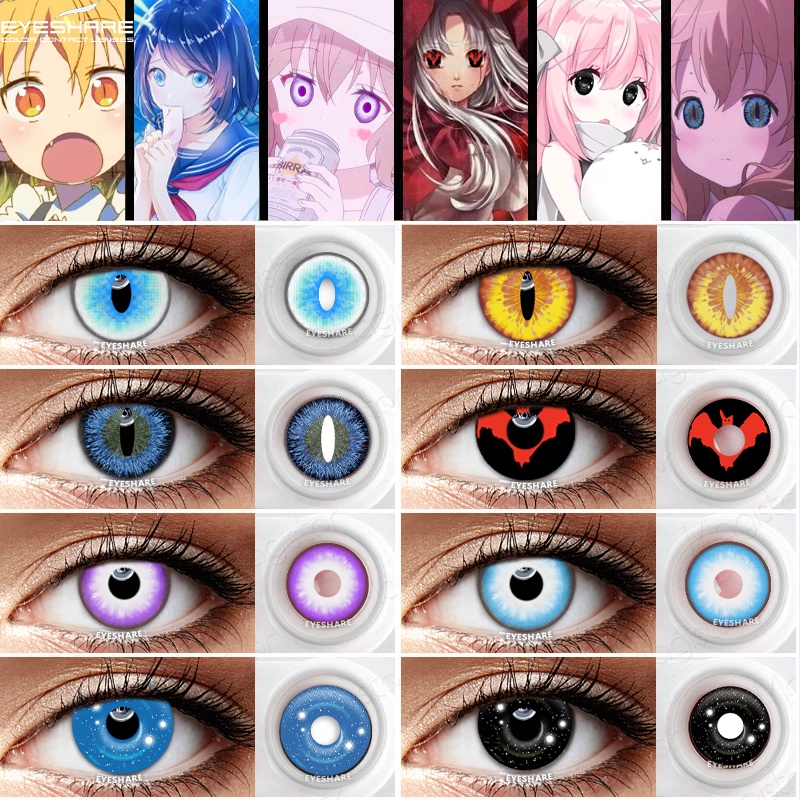 Eyeshare Contact Lenses For Eyes Pcs Pair Blue Cosplay Cartoon Makeup