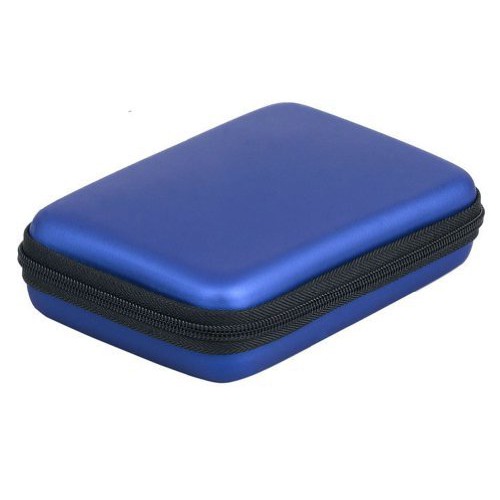 (blue)Portable Hard Disk Drive Shockproof Zipper Cover Bag Case 2.5 ...