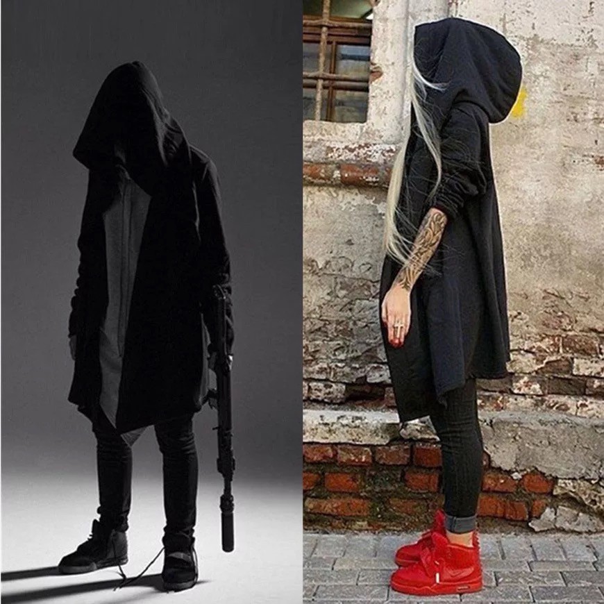 Autumn Thin Style Dark Series Assassin s Creed Windbreaker Men s Mid Length Sweatshirt Male Wizard Hoodie Cloak Cloak Coat ZSD Shopee Philippines