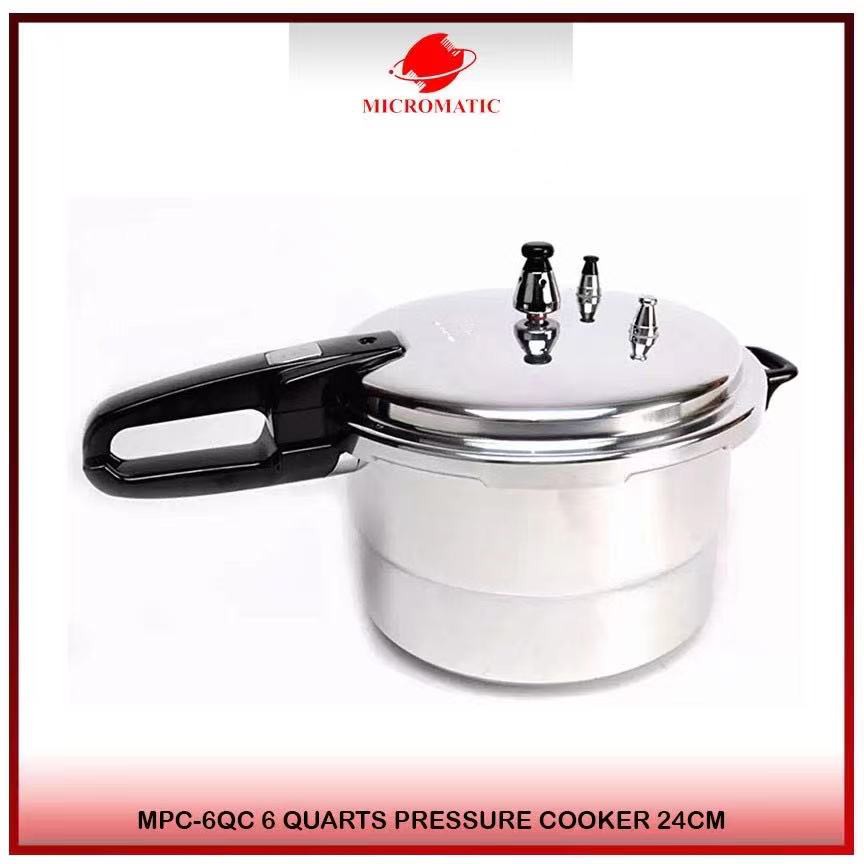 Micromatic MPC 6QC 6 Quarts Pressure Cooker 24cm Silver