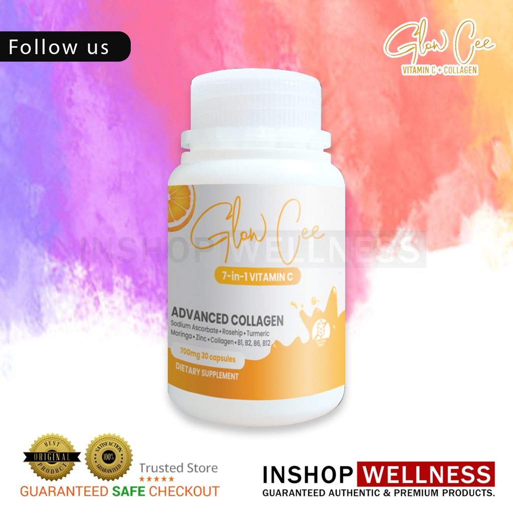 Glow Cee 7in1 Vitamin C with Collagen and Zinc NonAcidic 700mg