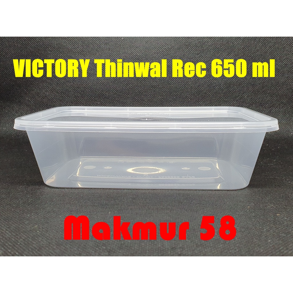 Brand Victory Rectangle 650ml/plastic box/Plastic Container/Plastic box ...