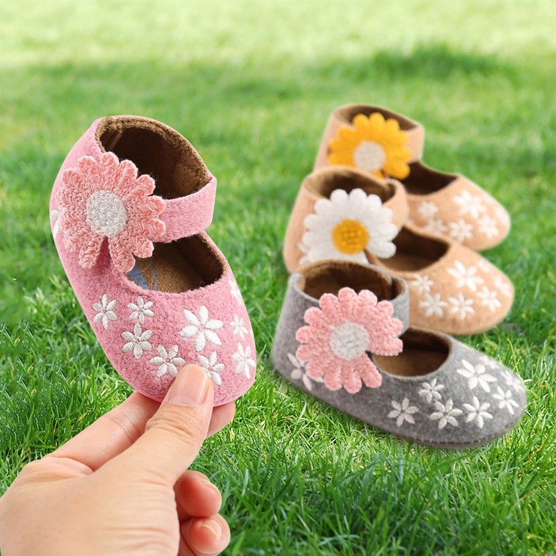 Baby Shoes Fashion Sweet Little Flower Baby Girl Casual Soft Soled Toddler Frist Walking Shoes by 0 1.5 years old Shopee Philippines