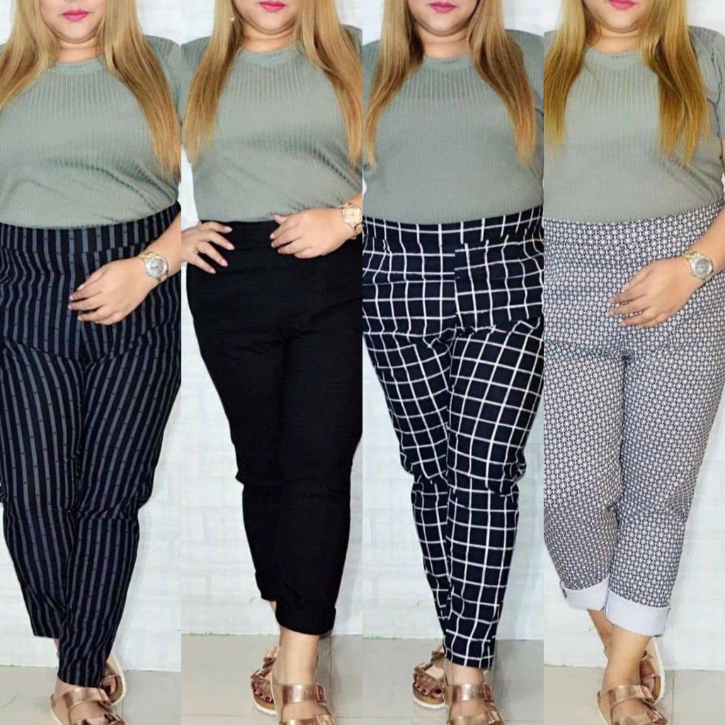 COD Plus Size Trouser Pants XL 3xL Shopee Philippines