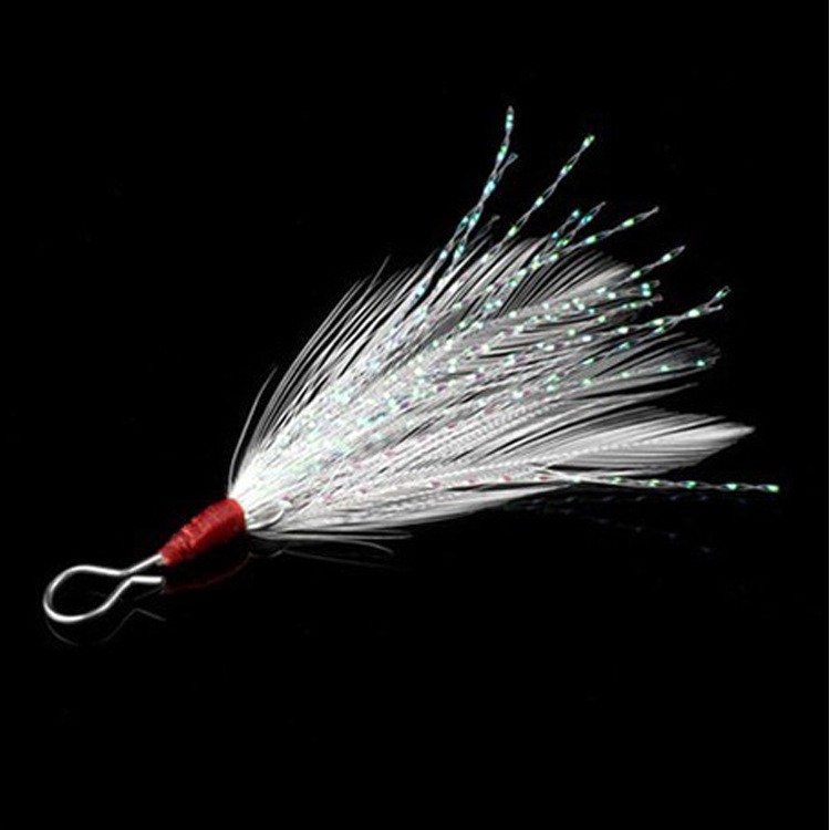 Rompin 20 Pcs 49mm Blade Lure Pendant Bloodstreams Feather Fishing ...