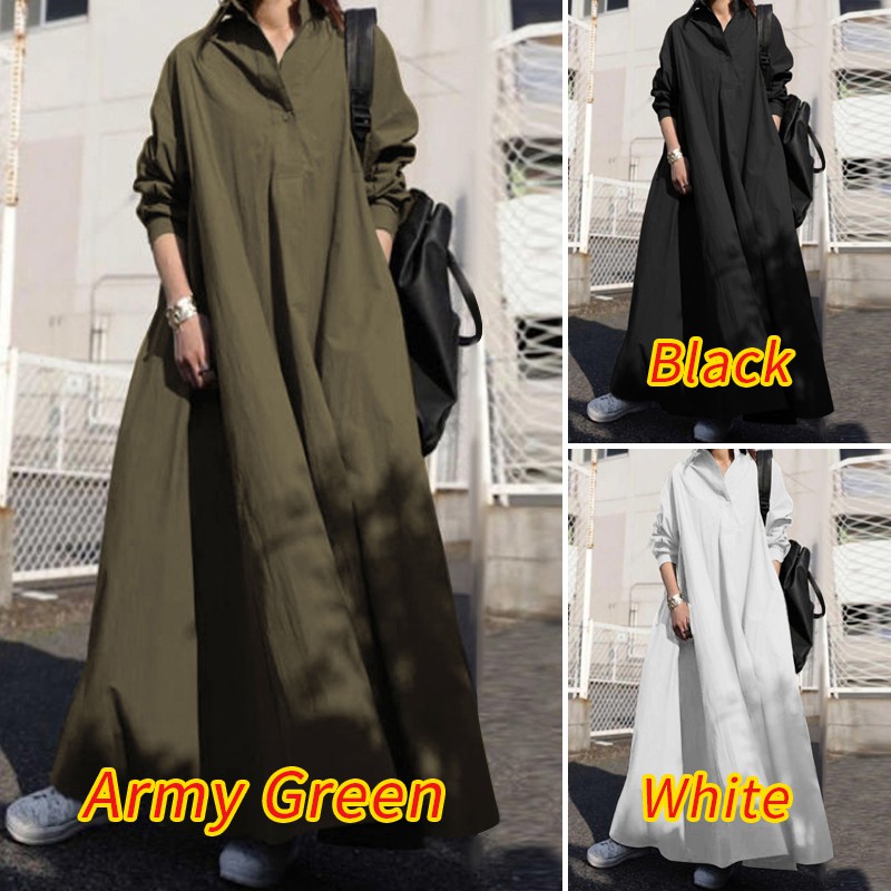 Zosia - Women’s Retro Long Sleeve Pocket Dress main image 0