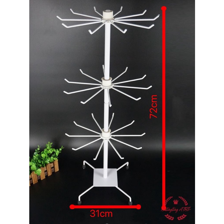 Rotating Jewelry Display Rack Necklace Display Rack Key Hanger Earring ...