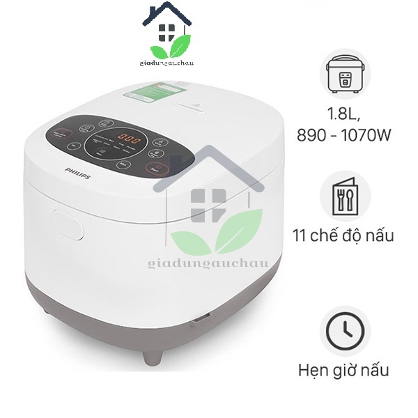 Philips electronic rice cooker 1.8 liters HD4533 giadungauchau Shopee