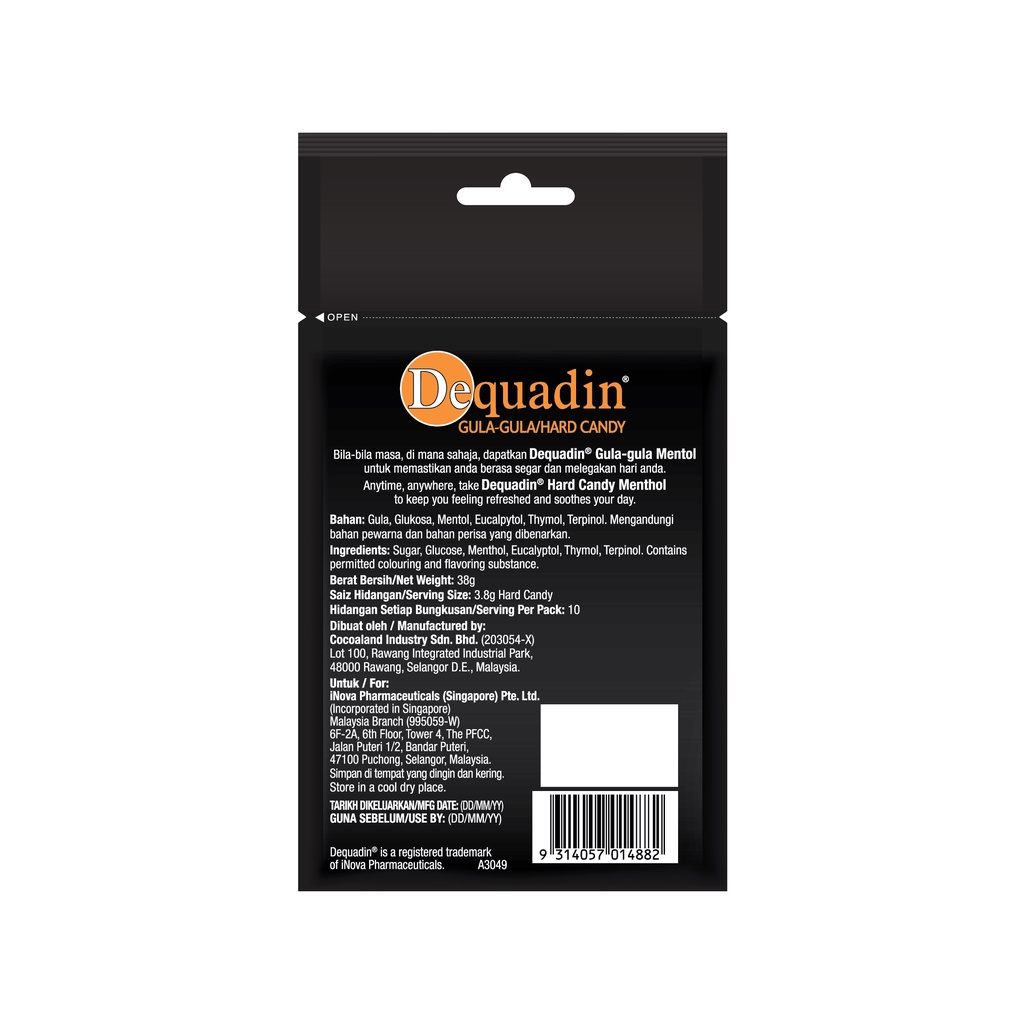 Dequadin Hard Candy Assorted Flavors 10's (Zip) | Shopee Philippines