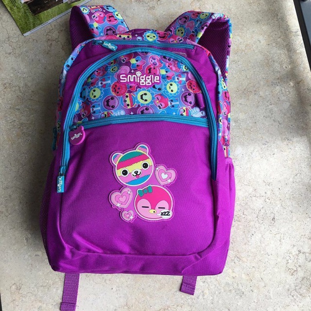 SMIGGLE SCHOOL BAG BACKPACK BEG SEKOLAH FOR KIDS (PURPLE) | Shopee ...