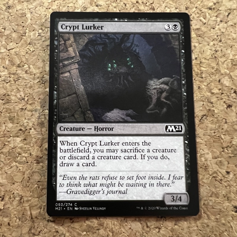 MTG CRYPT LURKER | HORROR | BLACK | MAGIC THE GATHERING | Shopee ...