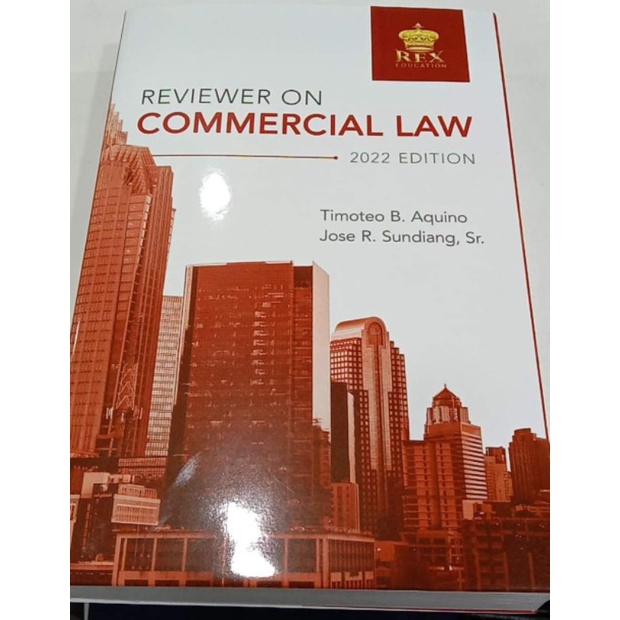 SUNDIANG & AQUINO Commercial Law Reviewer 2019/2022 Shopee Philippines