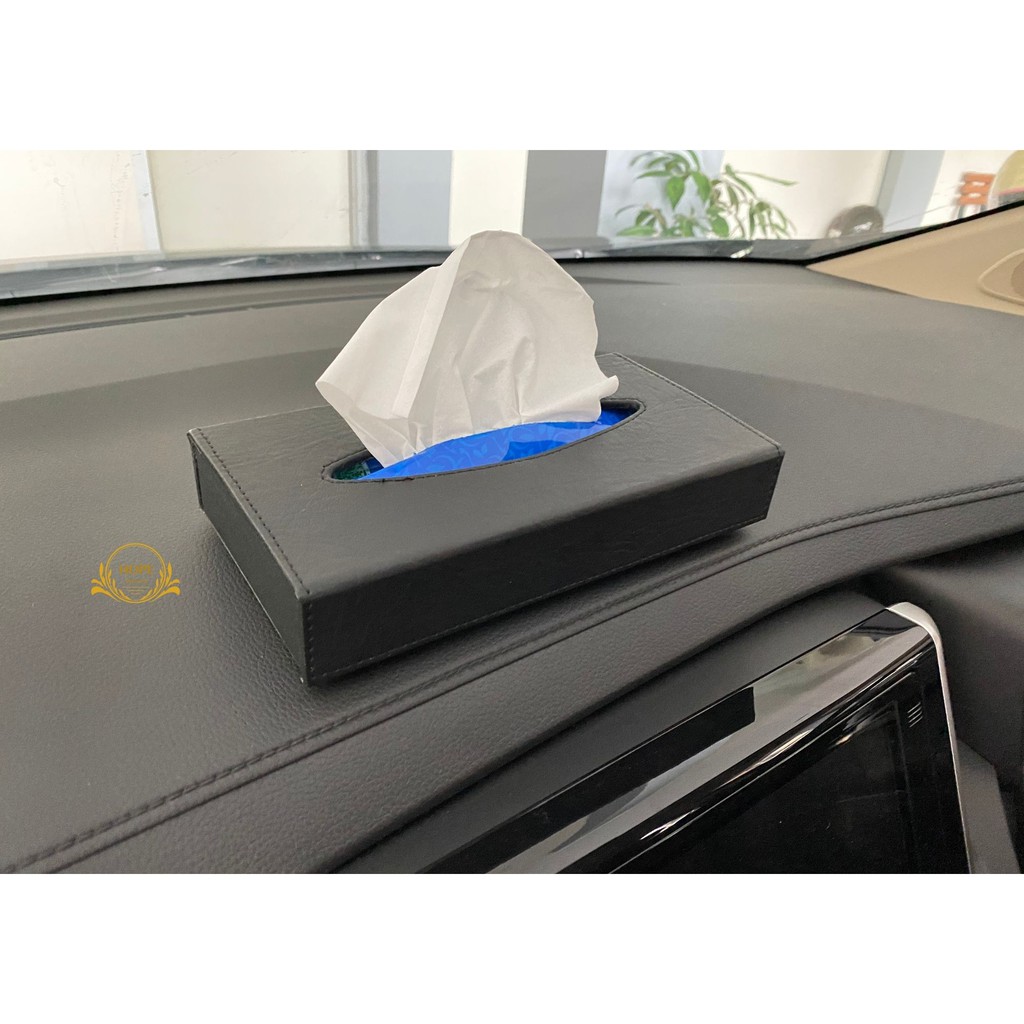 Car Dashboard Tissue Holder Premium Leather Car Tissue Box Shopee