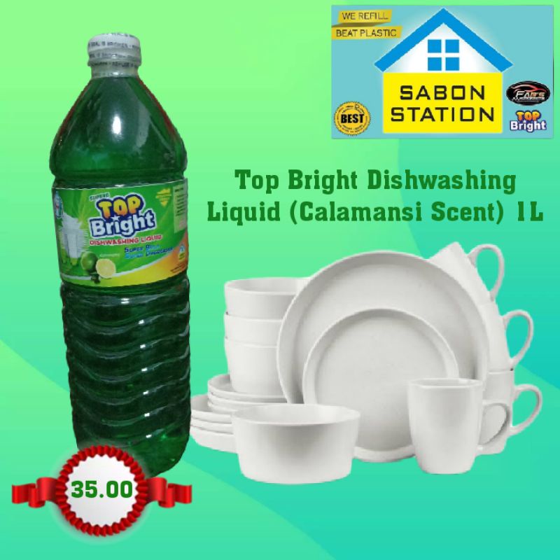 SK Top Bright Dishwashing Liquid 1L Calamansi scent Shopee Philippines