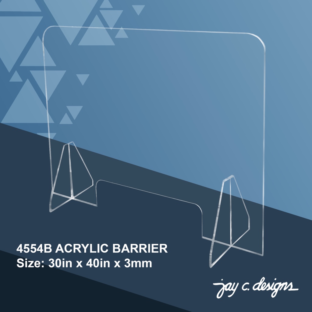Jay C. Designs Acrylic Barrier/ Shield/ Divider- 4554B | Shopee Philippines