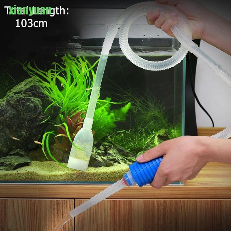 Xy New Aquarium Gravel Battery Fish Tank Vacuum Syphon Cleaner Pump 