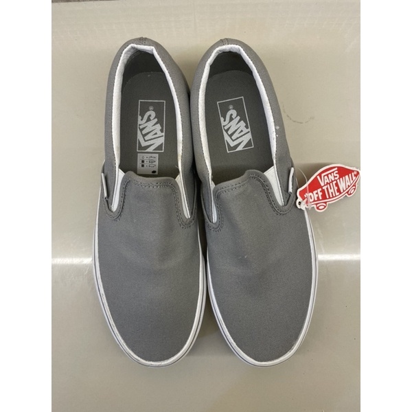 Gray slip on clearance vans