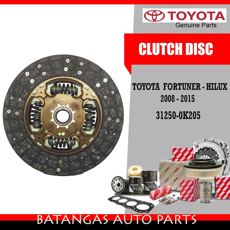 ORIGINAL TOYOTA CLUTCH DISC for FORTUNER HILUX 20082015 PN 31250