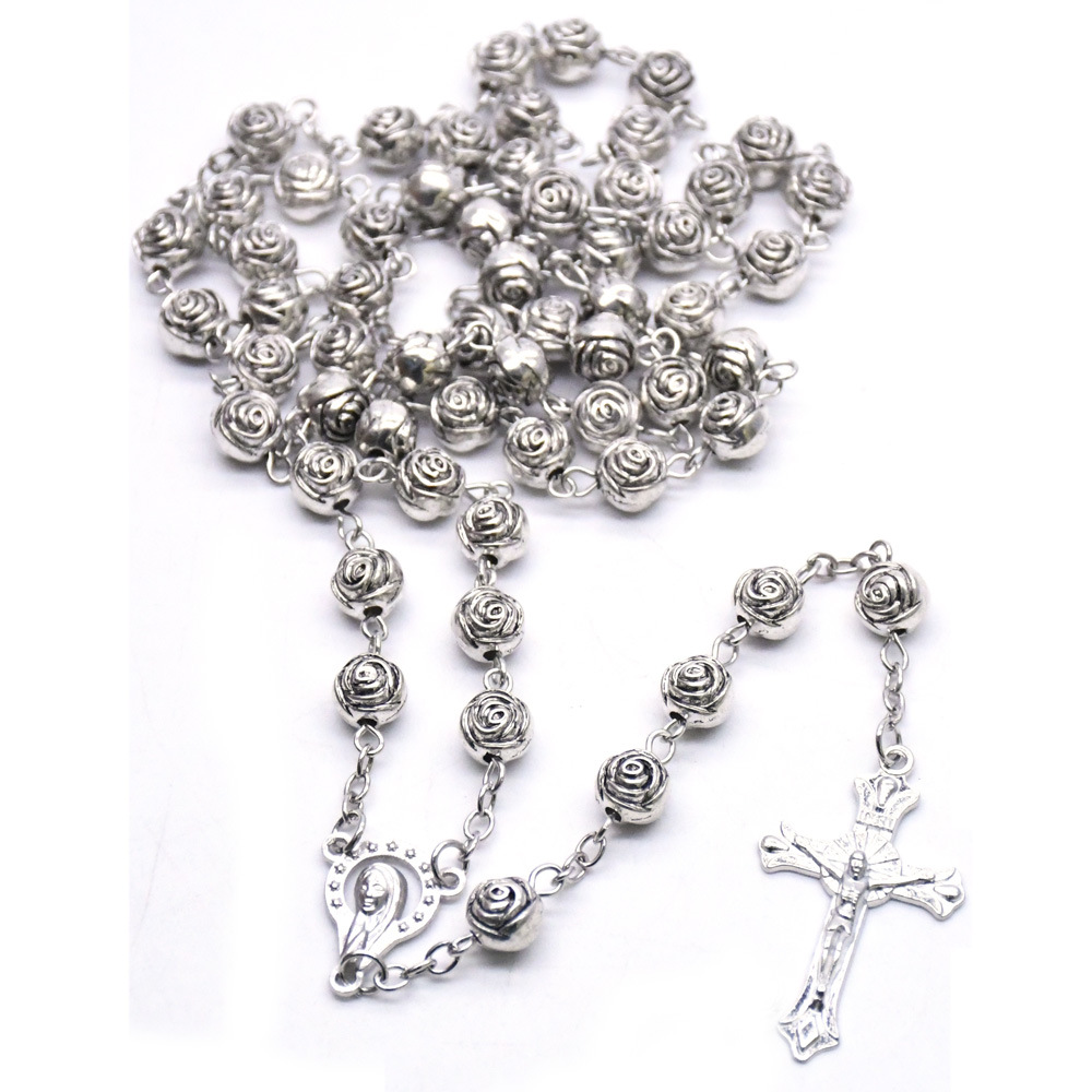 Rosary on sale chain silver