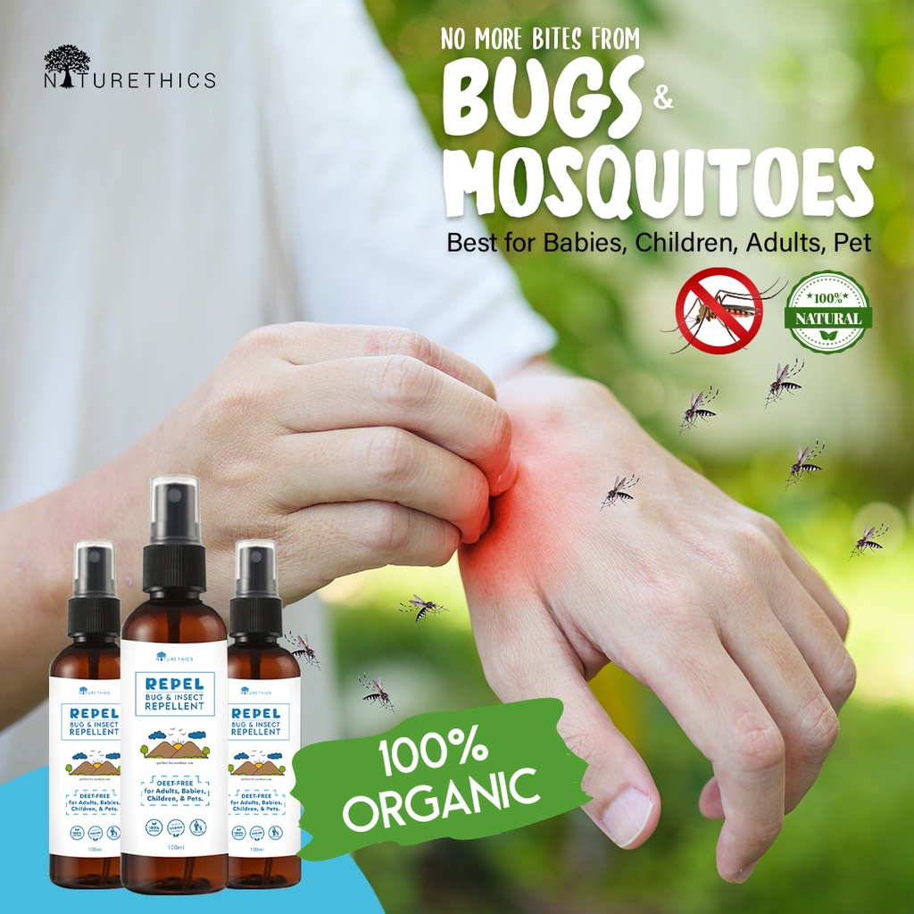 Naturethics Repel Bug, Insect, and Mosquito Repellent 100ml Shopee