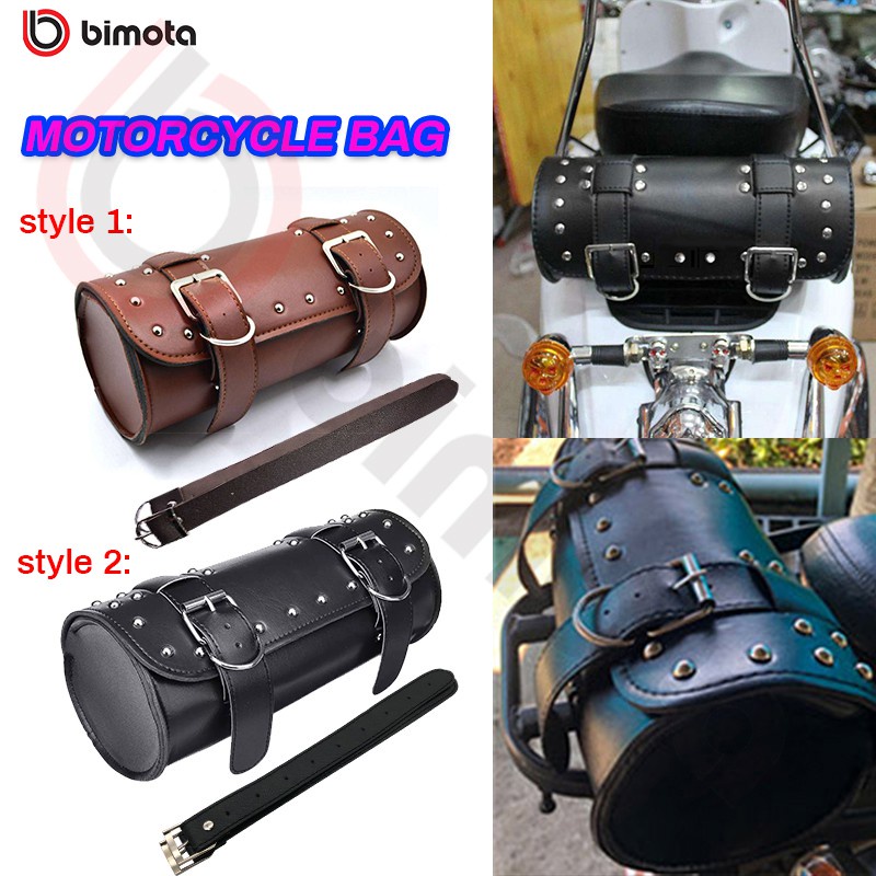 Bimota Motorcycle Saddlebag PU Leather Tool Bag Universal Motorcycle Side Box Side Bag