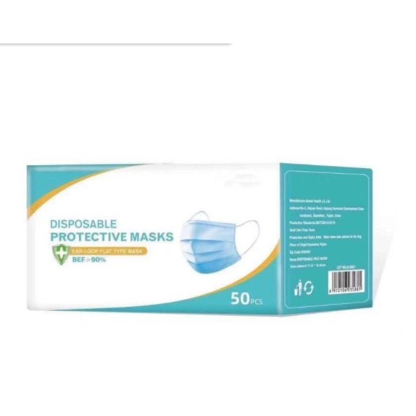 Disposable Face Mask 3-Ply with Earloop (50 pcs) | Shopee Philippines