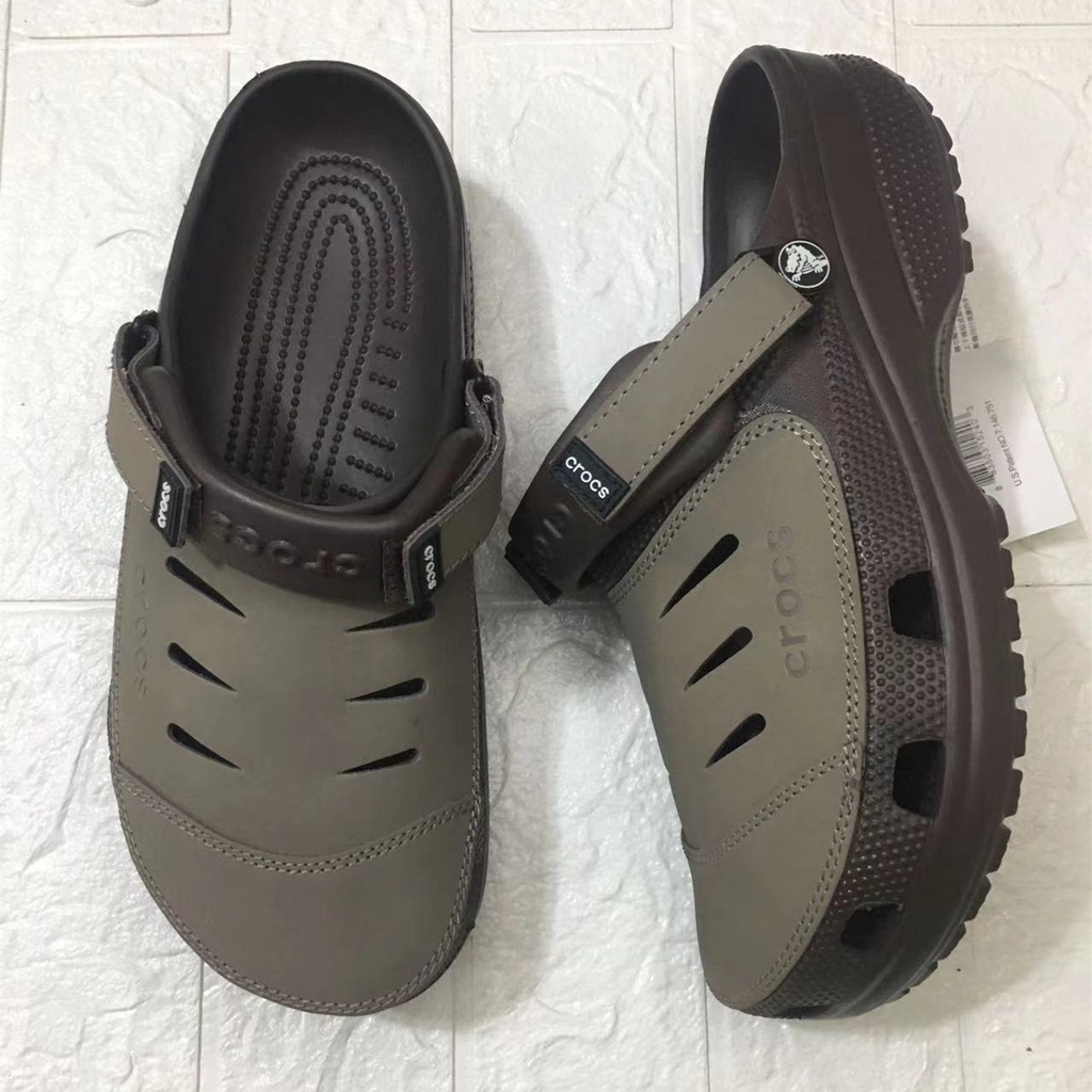 Yukon Vista Clog Flat Sandals Casual Hole Shoes Half leather Durable ...
