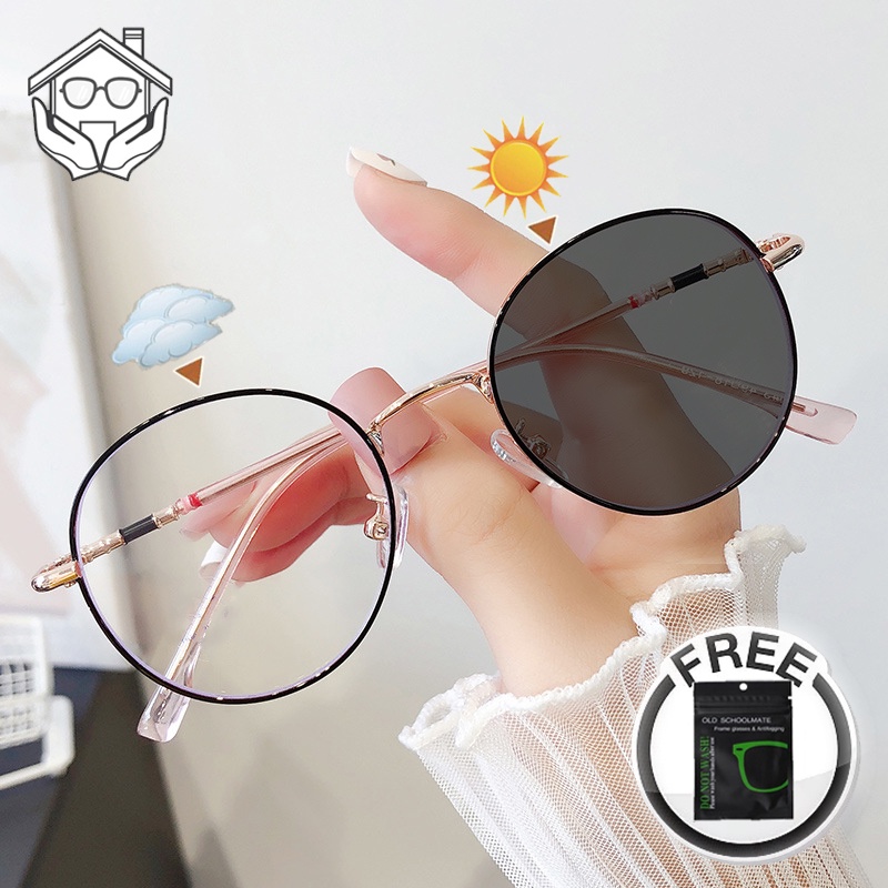 Photochromic Anti Radiation Eye Glasses For Women Men Eyeglasses Frames Replaceable Lens Anti 7346