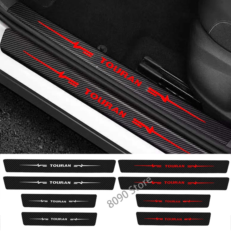 Car Carbon Fiber Threshold Anti-stepping Stickers Auto Trunk Pedal ...