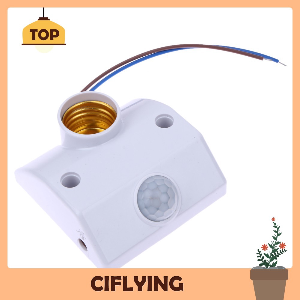 E27 AC220 50/60HZ Infrared Motion Sensor Automatic Light Lamp Holder ...