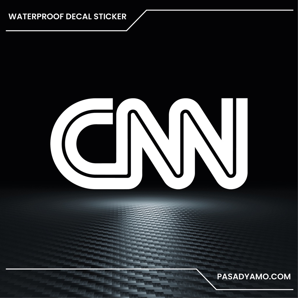 CNN Logo Decal Sticker for Cars Motorcycles Laptops Skateboards 4 ...