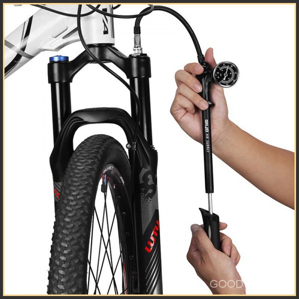 GIYO Foldable 300psi High Pressure Air Shock Pump With Lever Gauge For Fork Rear Suspension Shopee Philippines