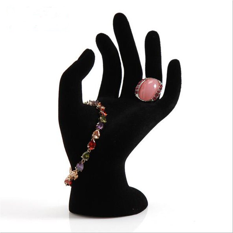Mannequin Hand Stand Black & Red Velvet LADIES RING Hand Finger Model ...