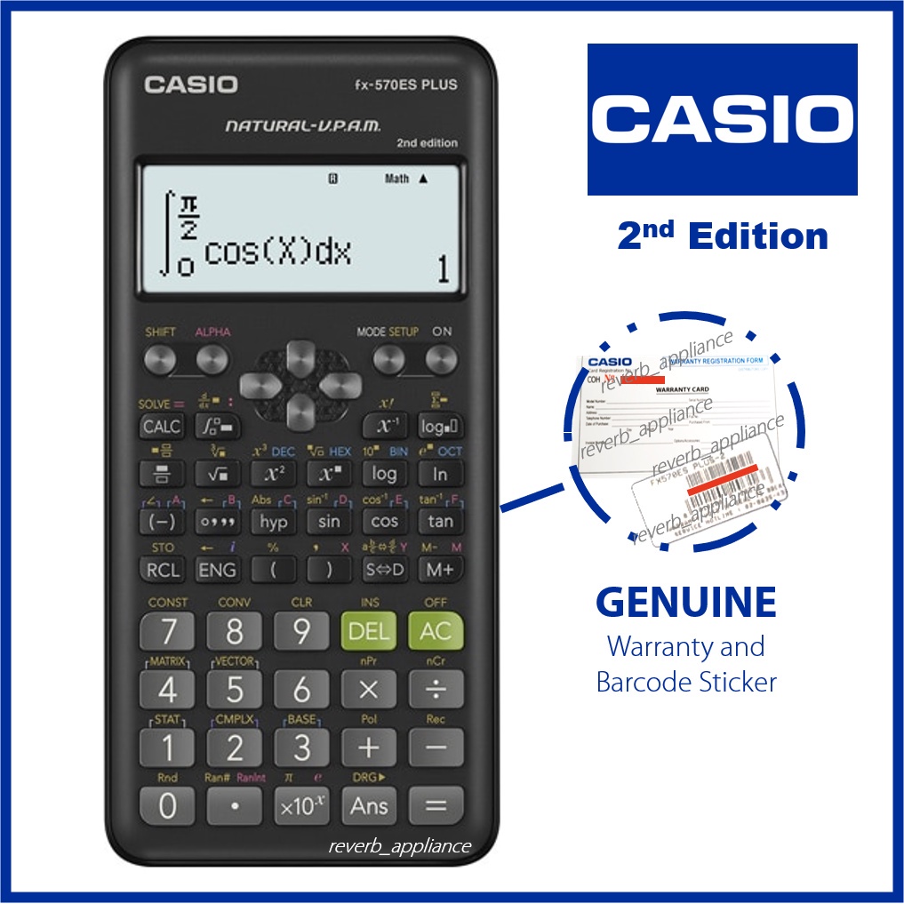 100 Casio fx 570ES Plus 2nd Edition Scientific Calculator Applicable to Entrance Examination Junior high school senior high school and university Shopee Philippines