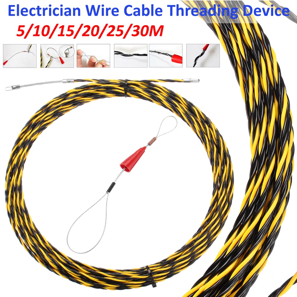 Electrician 5/10/15/20/25/30M Wire Cable Threading Device Fish Tape ...