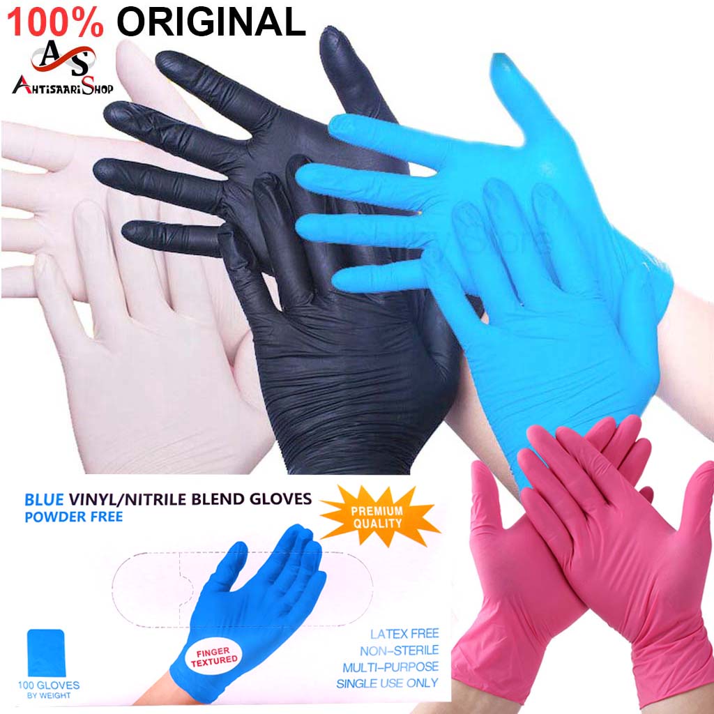 Nitrile Vinyl Glove 100PCS S-XL Disposable Surgical glove Powder