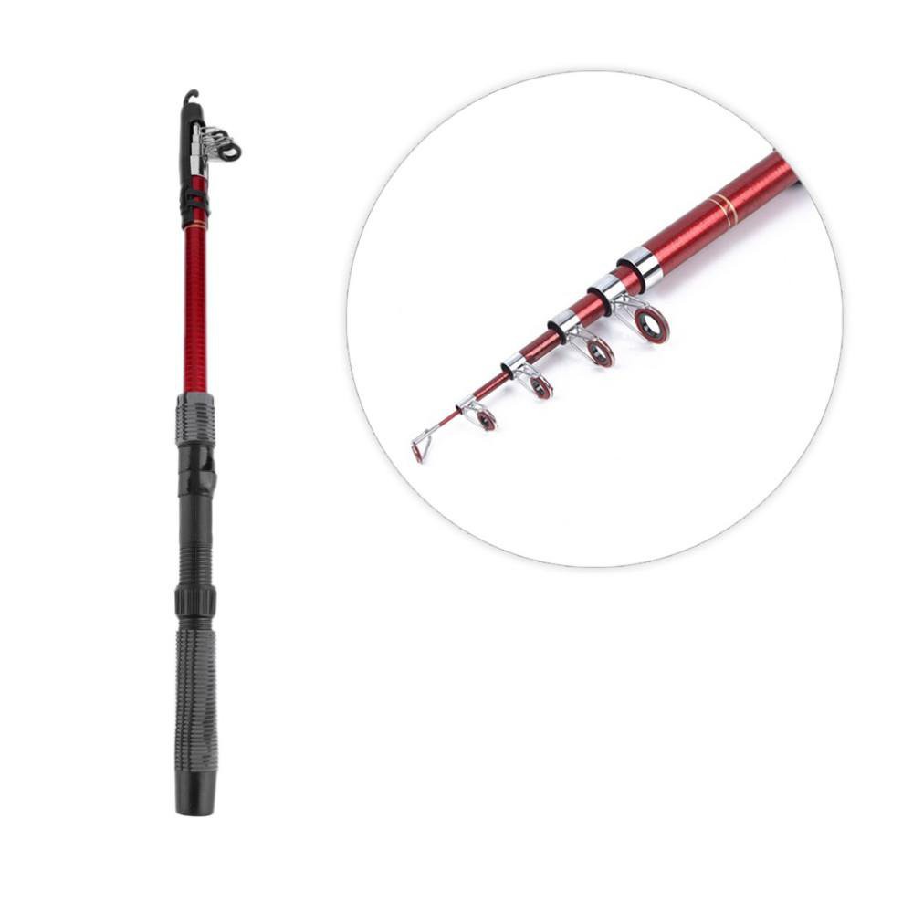 hot sale（Sales promotion）OUTAD Fishing Rod 1.8m Telescopic Saltwater Fish  Hand Fiberglass Spinning R