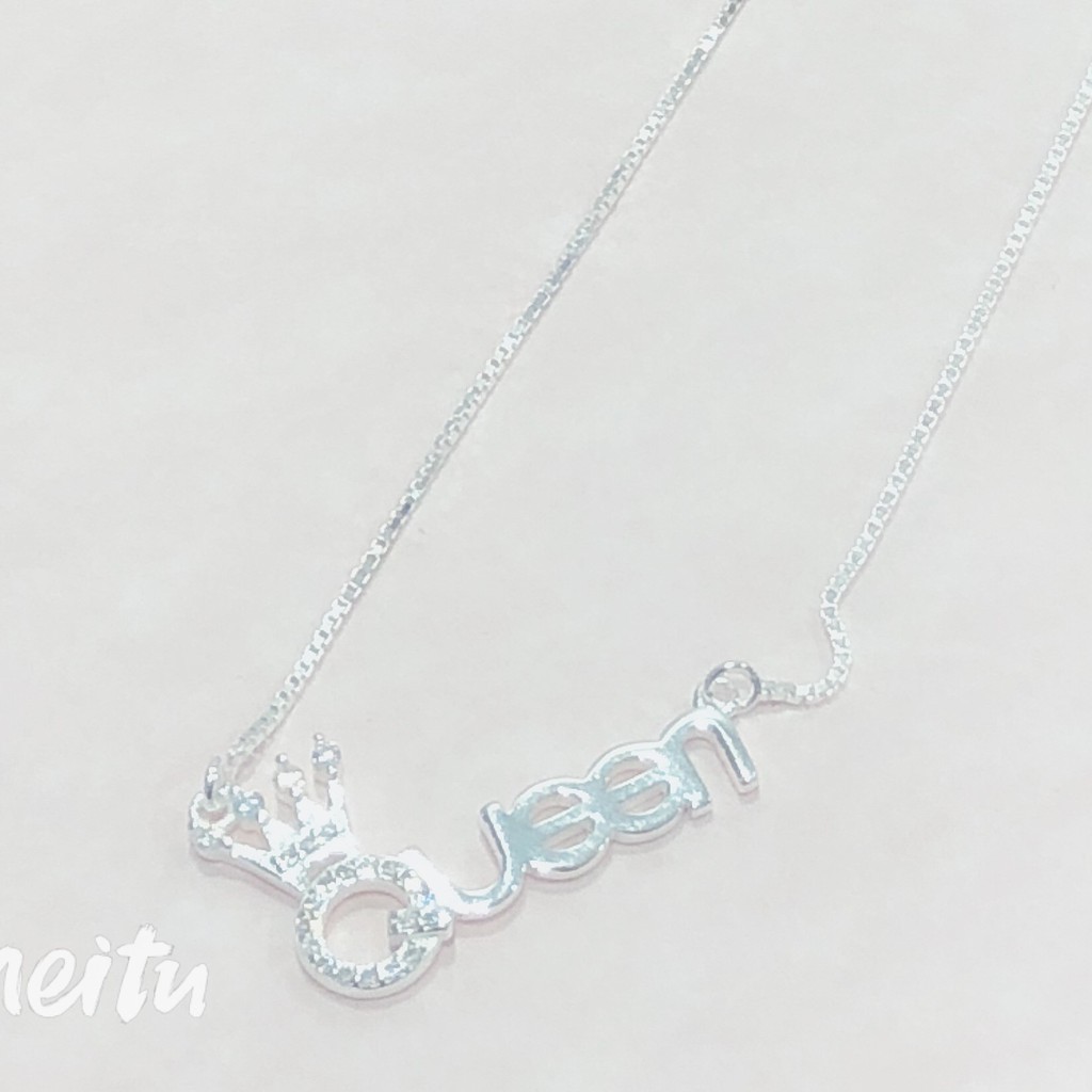 Silversmith S925 Silver LN083 Queen Pendant Necklace Women Korean Style