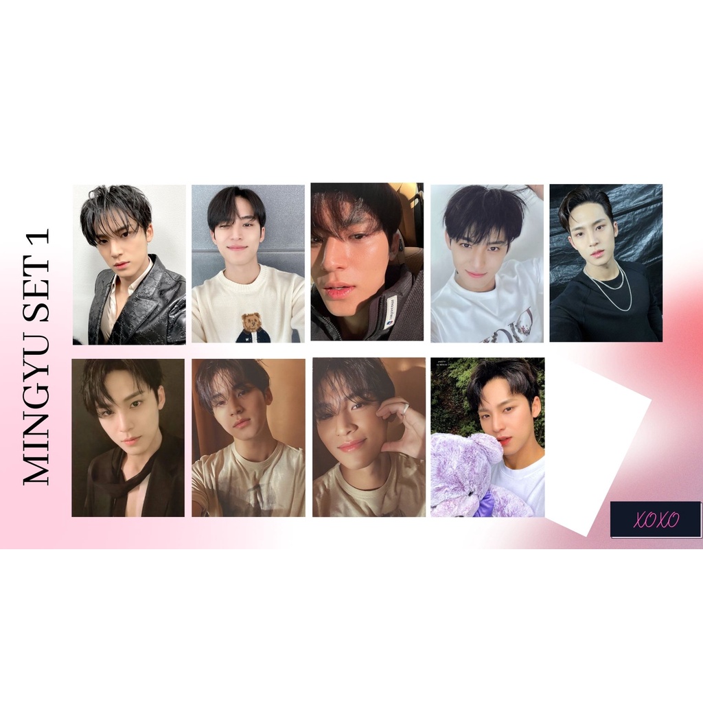 SEVENTEEN MINGYU SELCA AND BOYFRIEND INSPIRED PHOTOCARDS 9 PCS SET ...