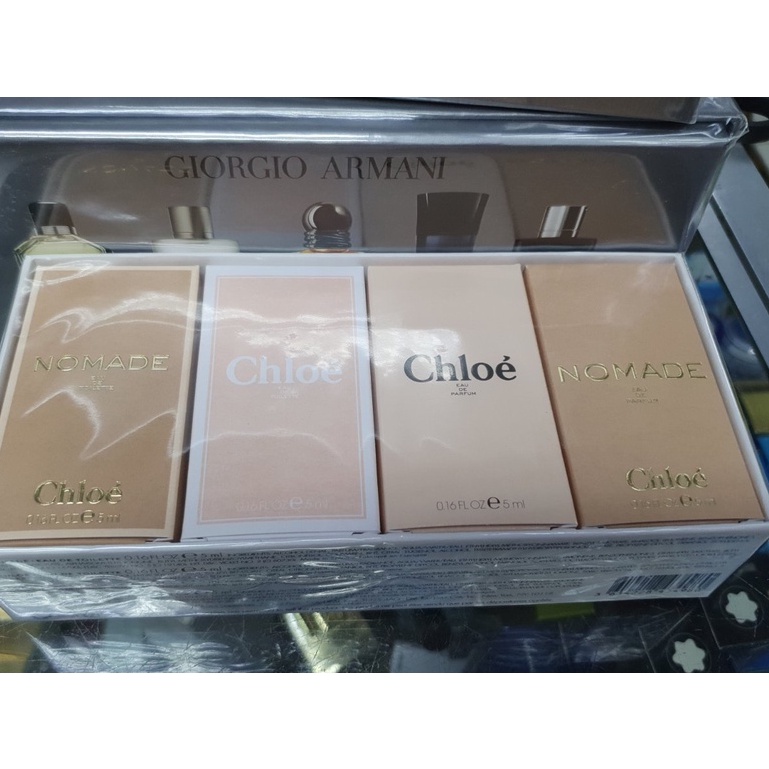 CHLOE 4 PCS MINI SET: NOMADE 0.16 EAU DE TOILETTE + 0.16 ROSE