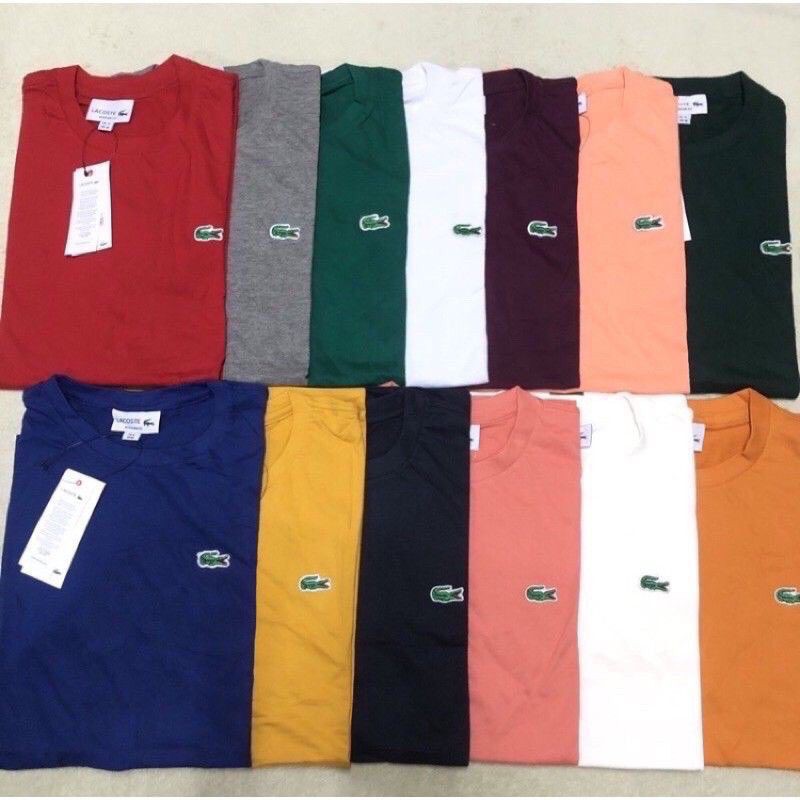 LACOSTE OVER RUN T SHIRT PLAIN FOR MEN WOMEN UNISEX 100