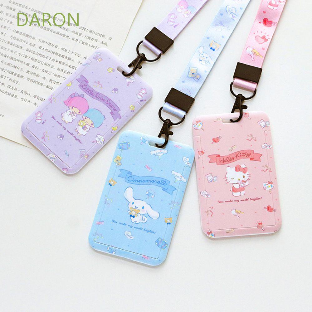 DARON Student Lanyard Card Case Portable KeyChain Cartoon Card Holder ...