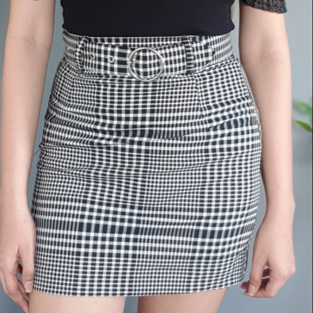 H & clearance m plaid skirt