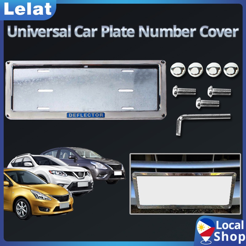 Car Plate Number Cover Protector Frame Pure Stainless Steel Universal